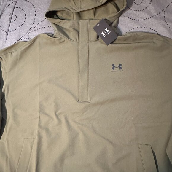 UNDER ARMOUR VIBE STORM SHELL GREEN HOODIE SIZE 3XLT O LT $90 CHECK MEASUREMENTS - Picture 2 of 5